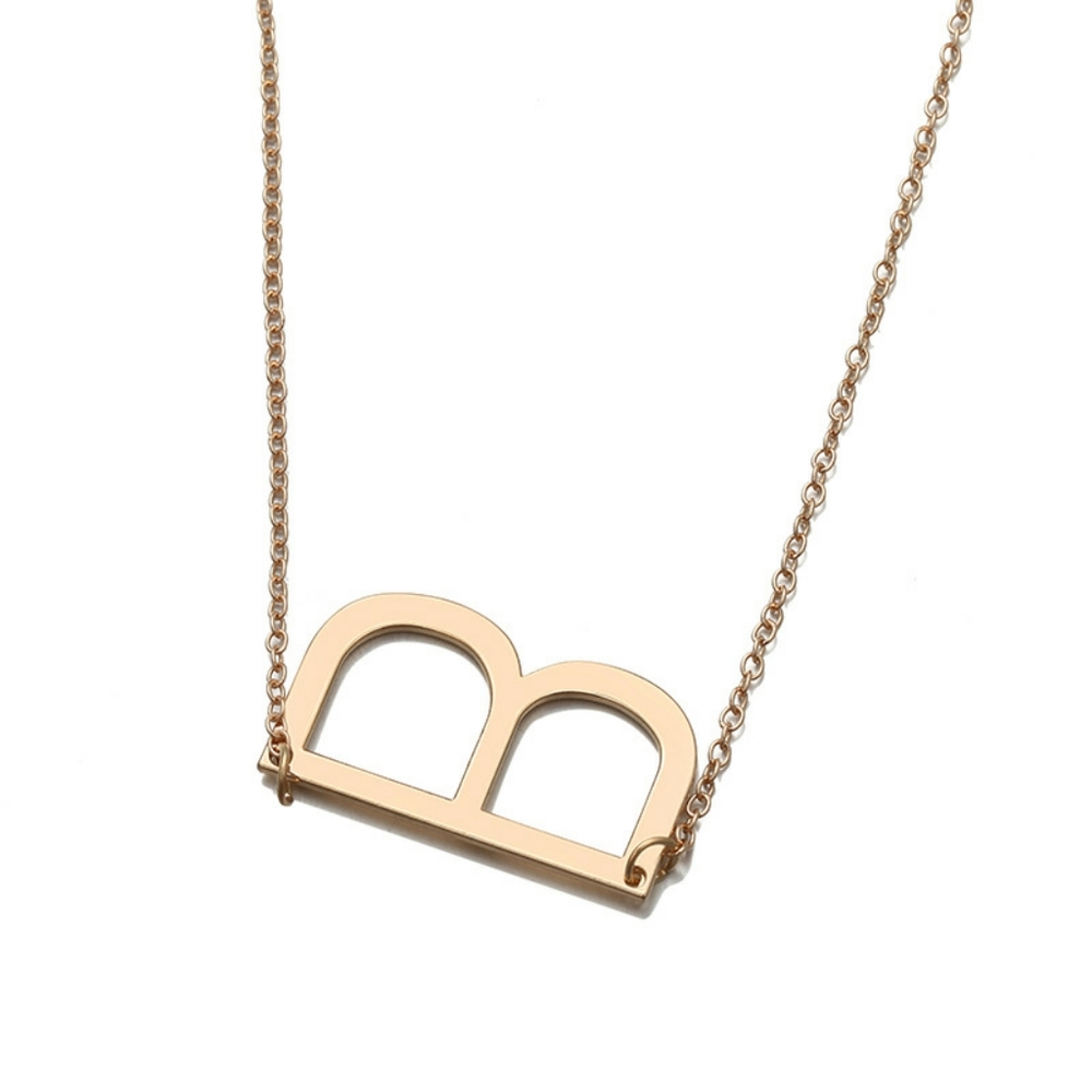 Letter B –Letter Pendants Fashion Necklace